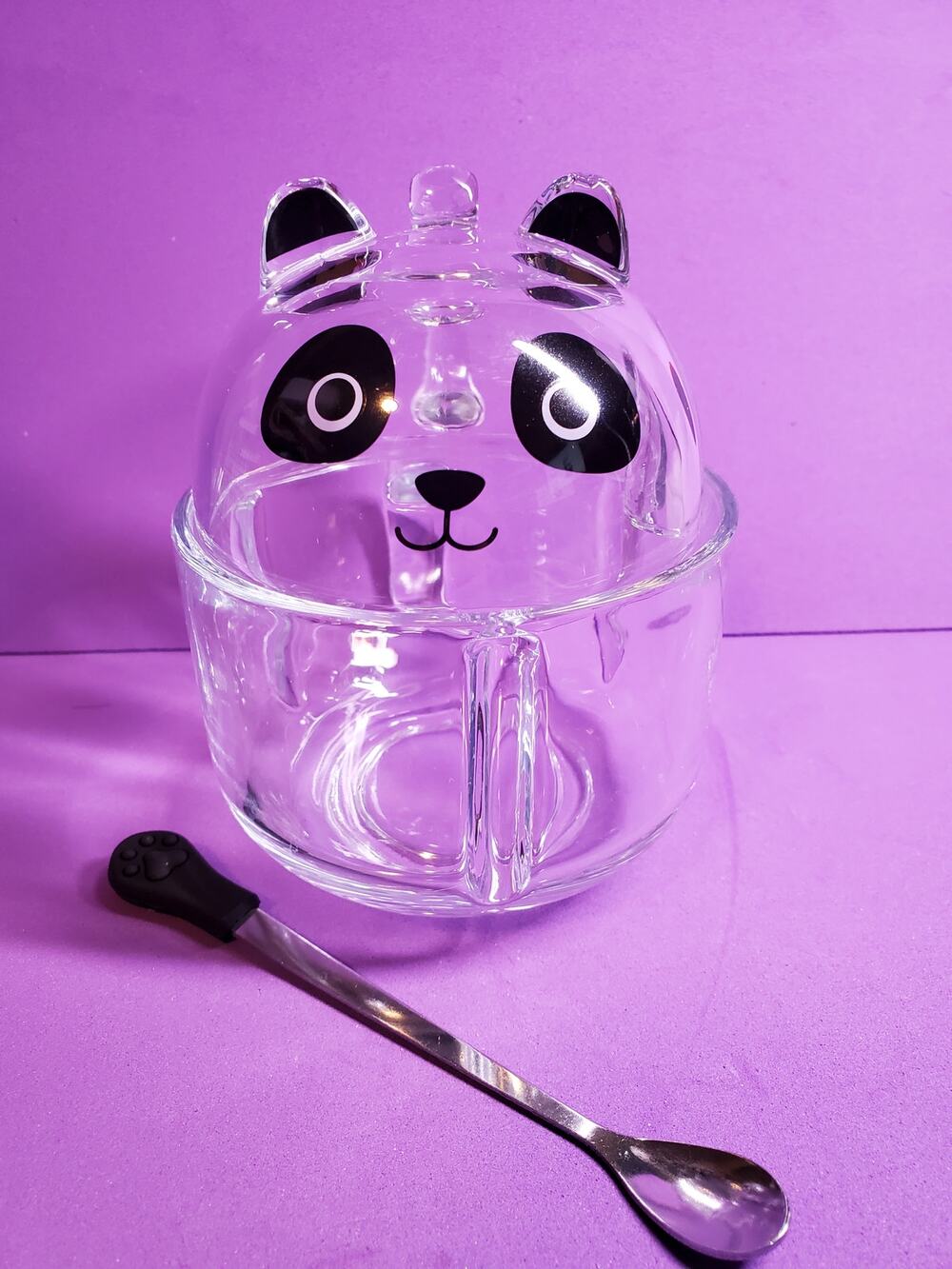 Panda Animal Glass Mug Set 3-Piece